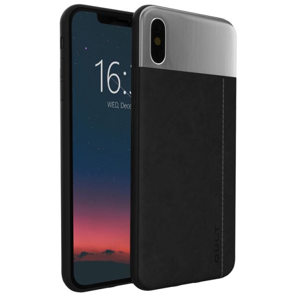 Back Case Qult "Slate" für iPhone X/XS, schwarz